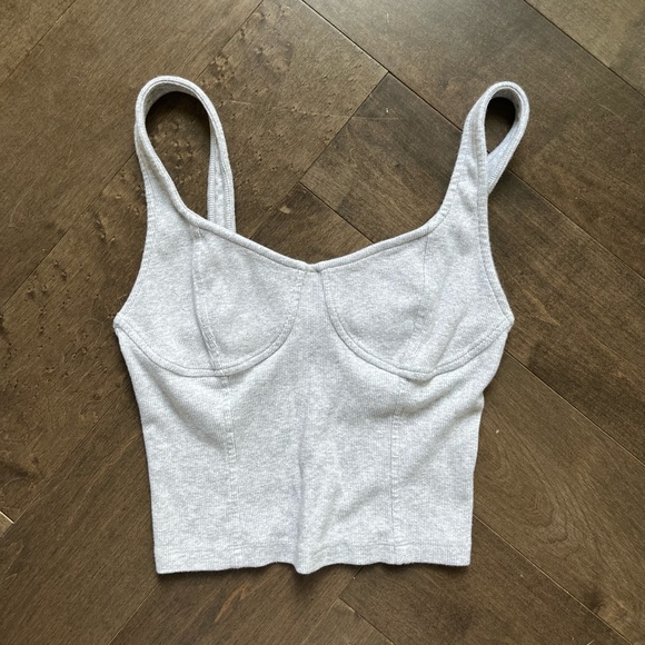 aerie Tops - Grey Aerie corset tank